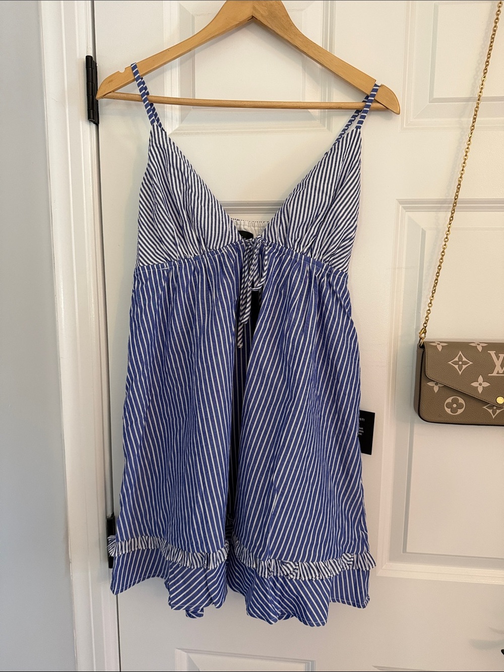 Lulu's Blue and White Striped Tie-Front Sundress
With tags